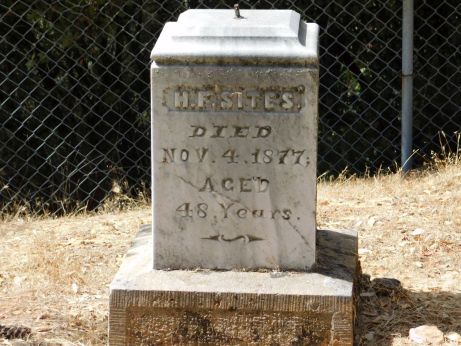 [Picture of H Sites grave]